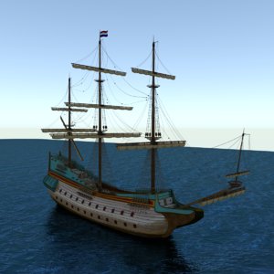 voc-ship 3d model