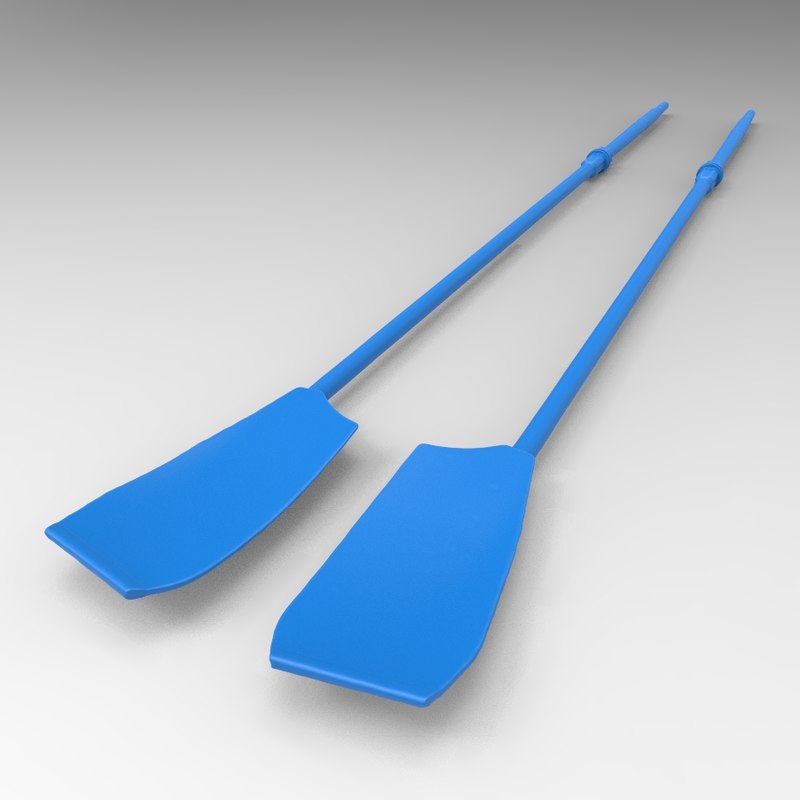 3d model professional rowing oars