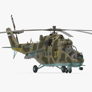 russian helicopter mi-35m 3d model