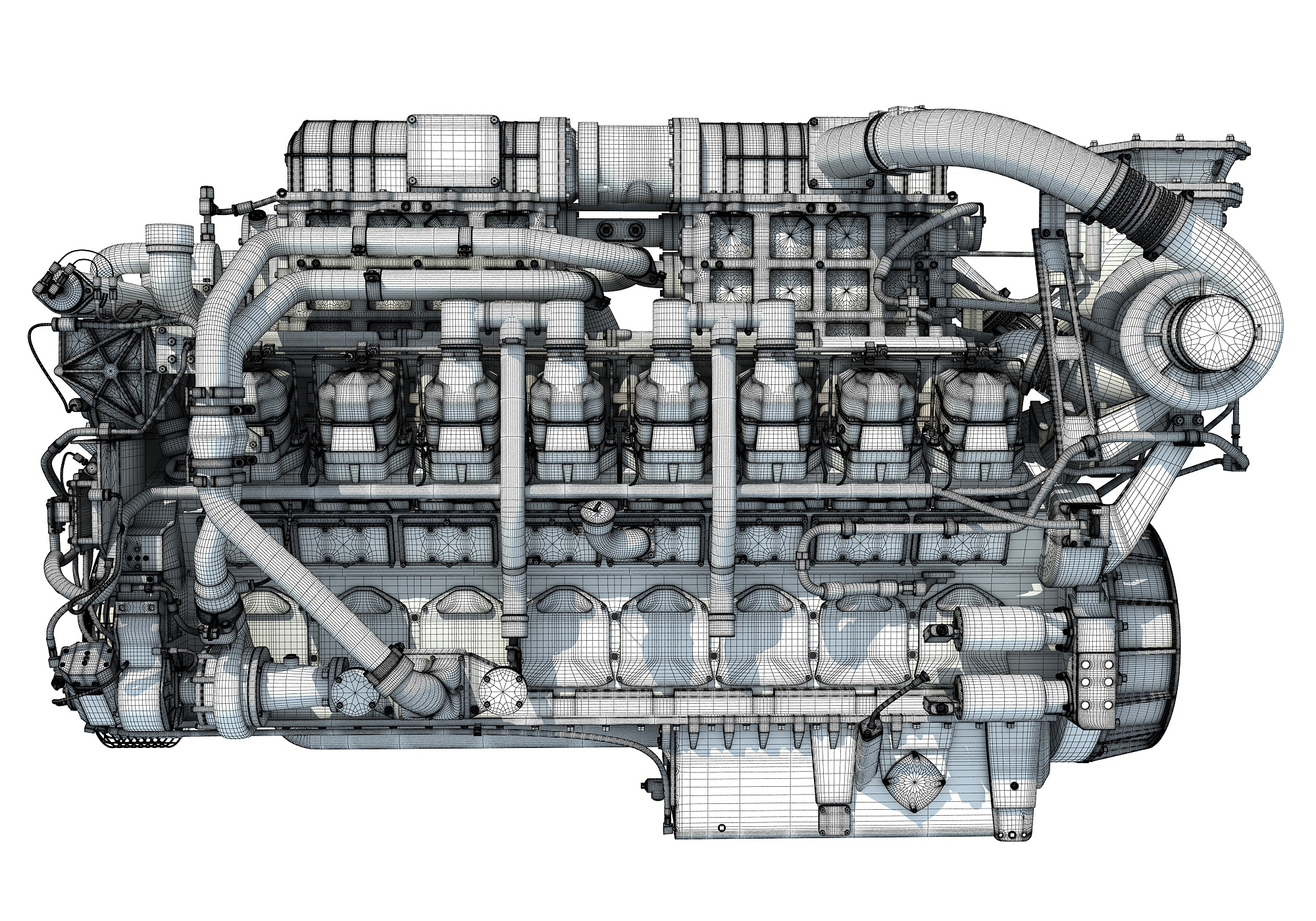 heavy duty engine 3d 3ds