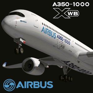 3d model airbus a350-1000 xwb