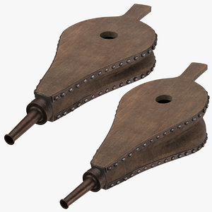 3d blacksmith bellows opened closed model