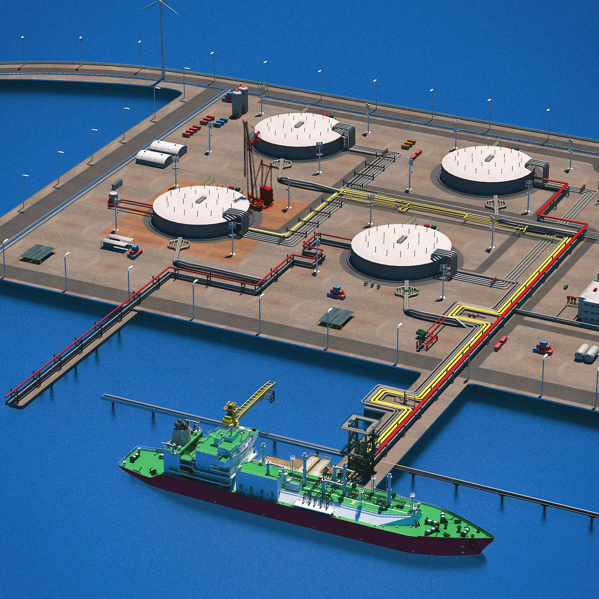 3d lng terminal port