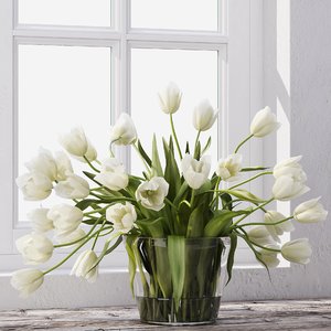 3d model tulip bouquet