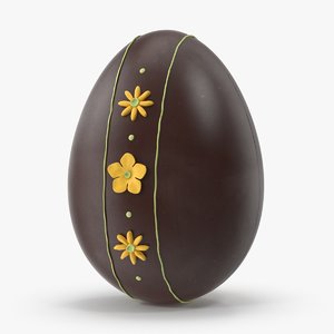 decorated chocolate eggs yellow 3d max