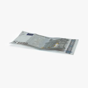 5 euro bill single 3d max