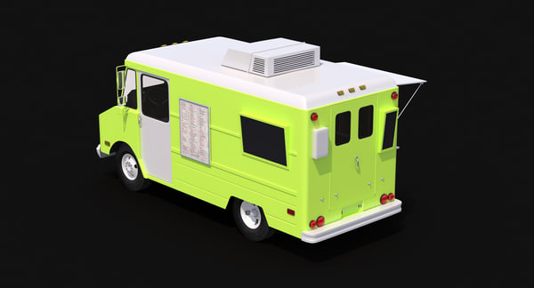 3d food truck van