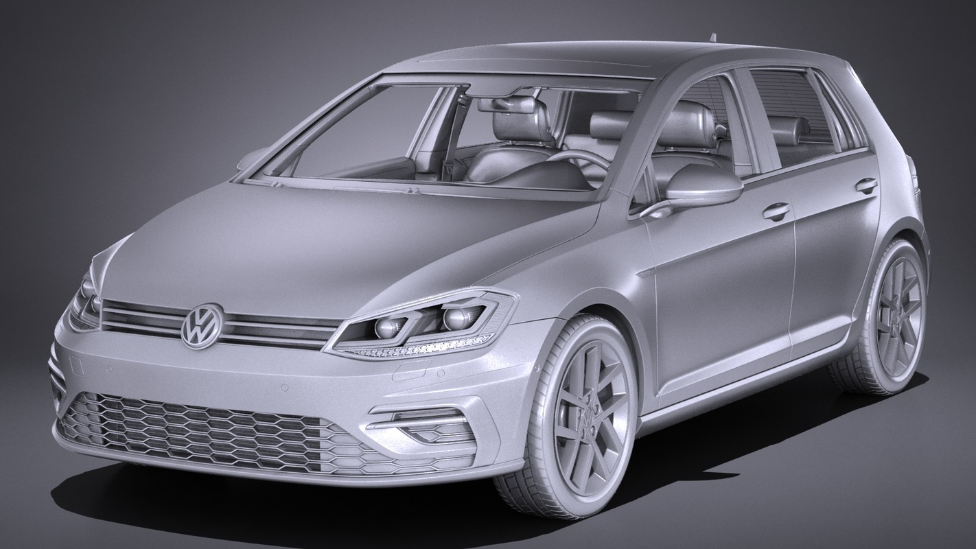 3d model of volkswagen golf 2017