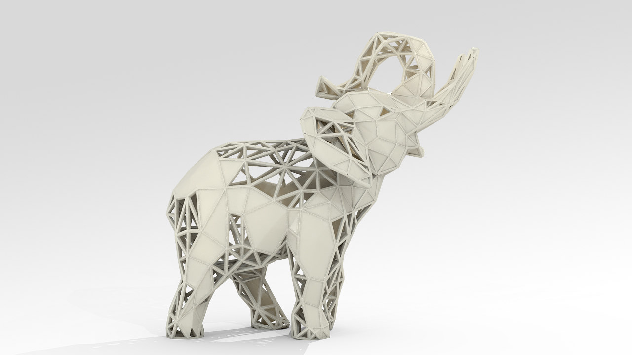 elephant lattice stl 3d 3ds