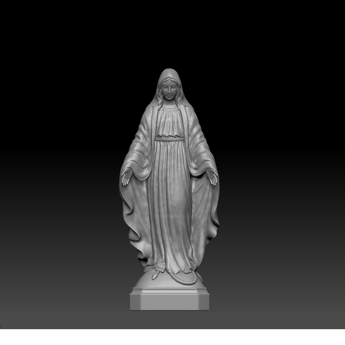 x virgin mary statue