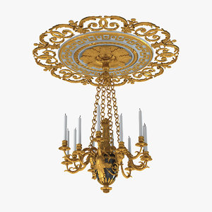 victorian candle chandelier 3d max
