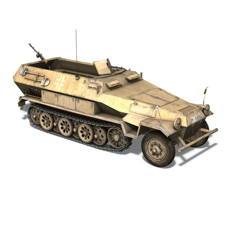 3d model german 250 half track