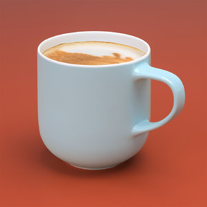 closeup coffee mug 3d model