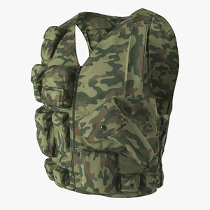 3d max military camouflage vest