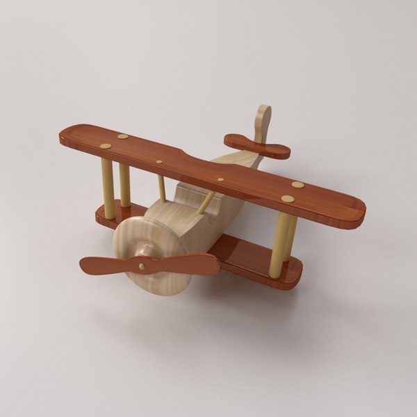 wooden airplane 3d x