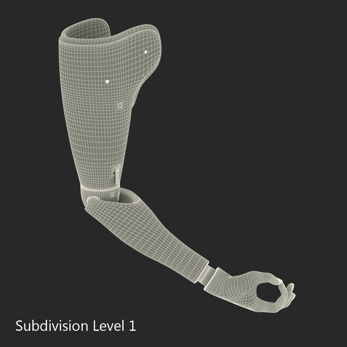 用于cinema 4d的假肢臂3d模型