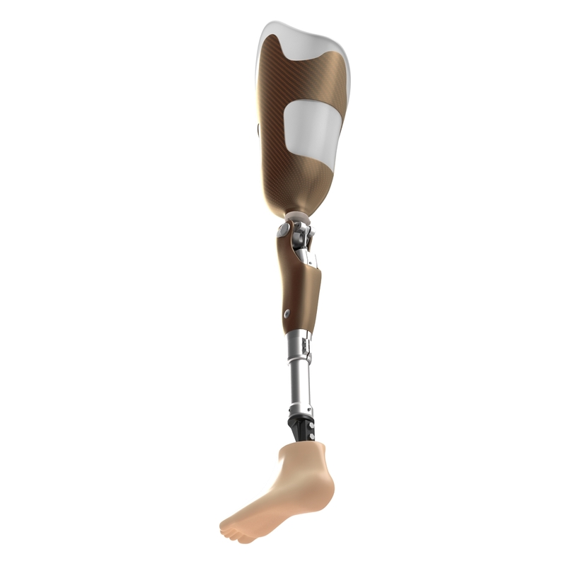 3d prosthetic leg rigged