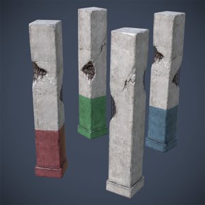 3d model pillar