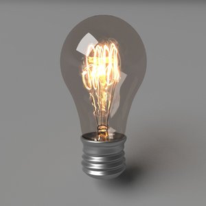 3d light bulb model