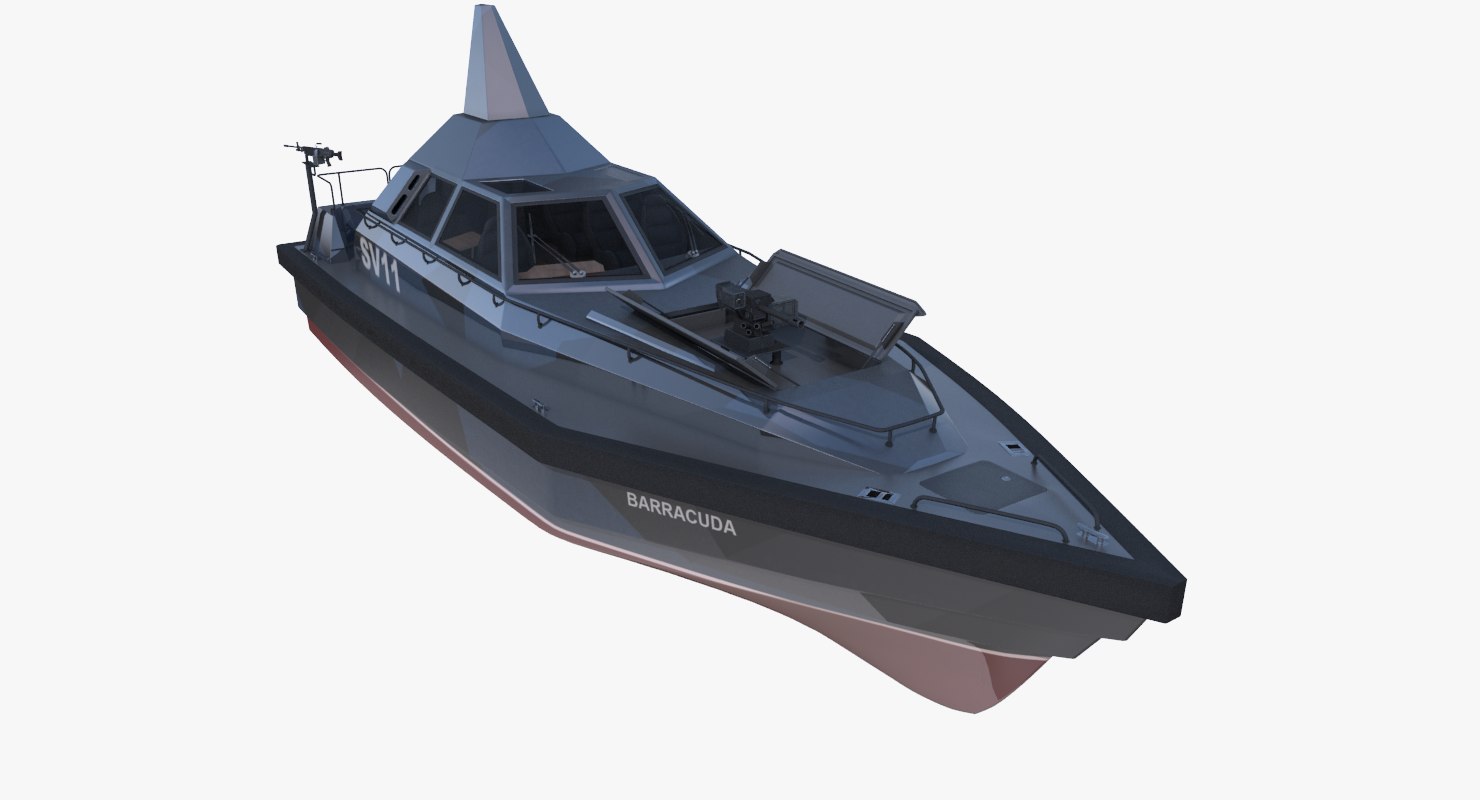 stealth patrol boat interceptor 3d model