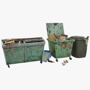 trash boxes 3d model