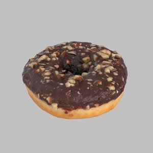 donut chocolate frosting 3d model