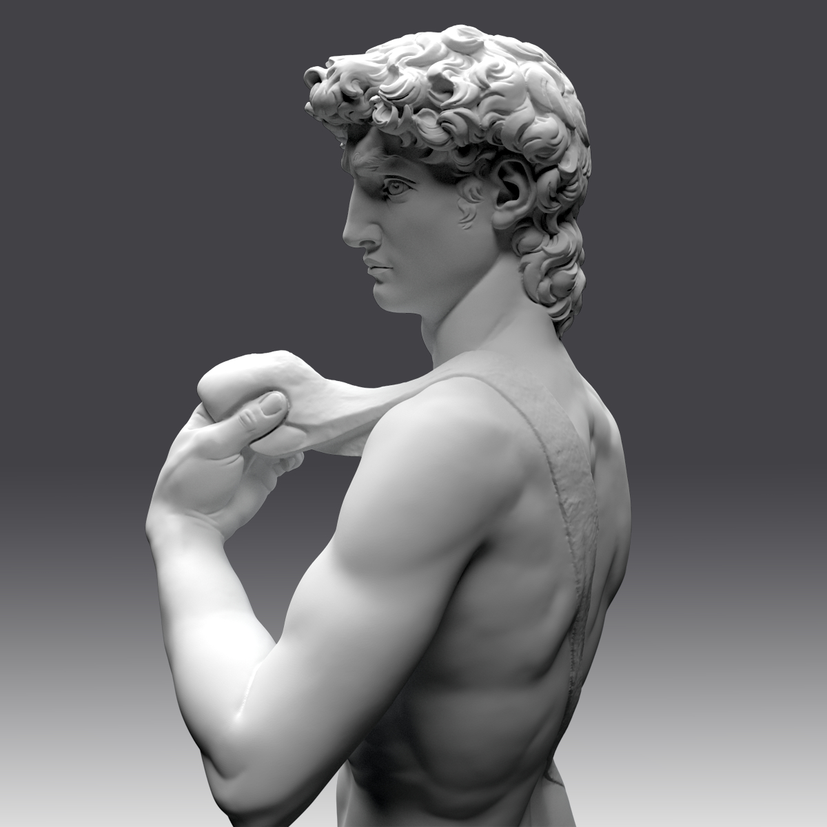 David Statue Michelangelo 3d Obj