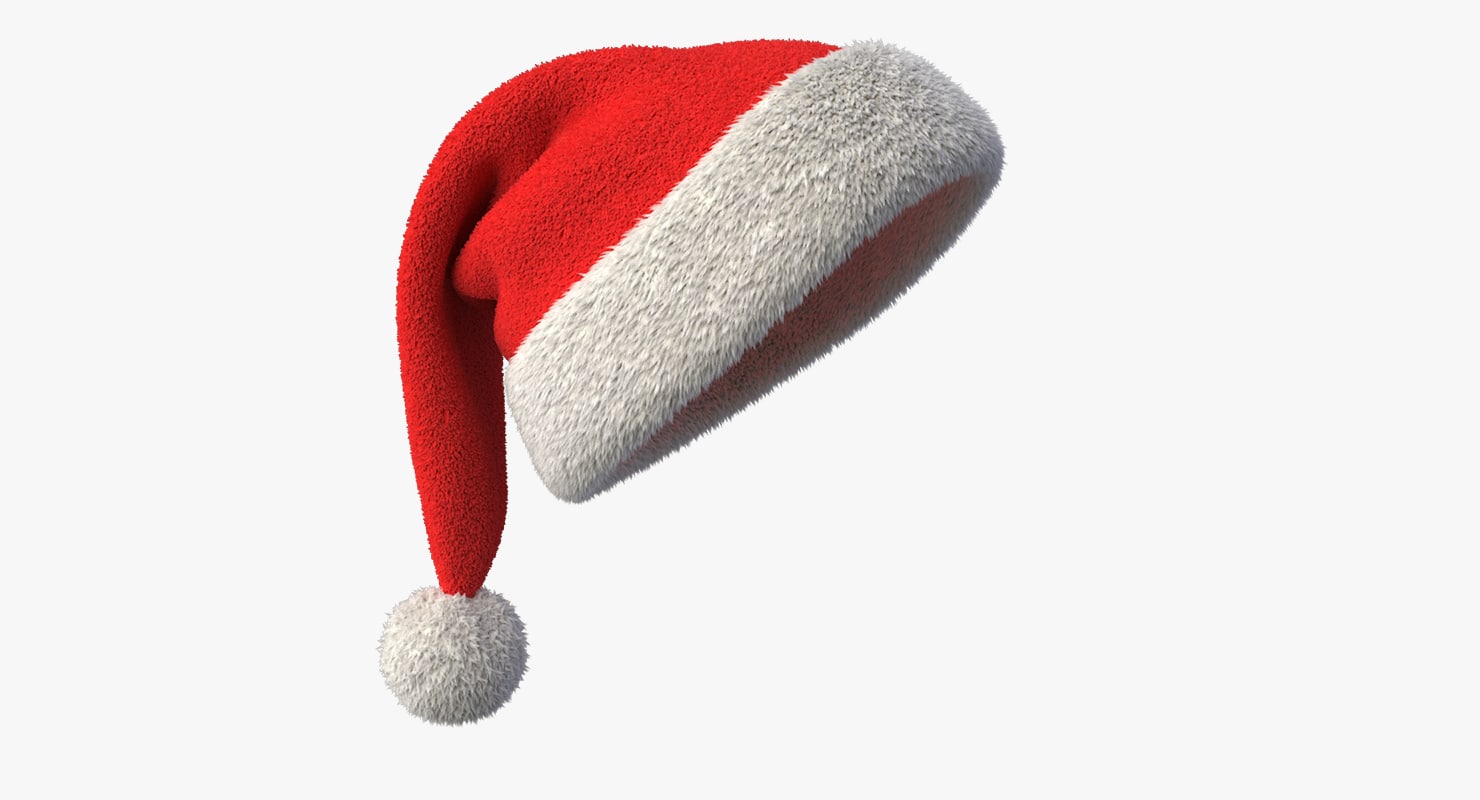 3d model of realistic santa claus hat