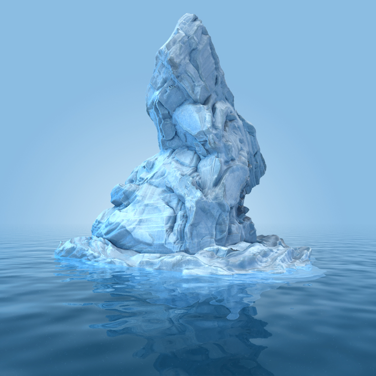 3d model of iceberg ice