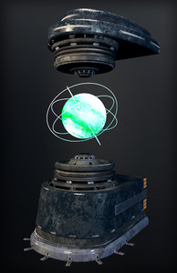 sci-fi hologram 3d model