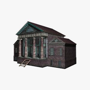 3d model abandoned house interior