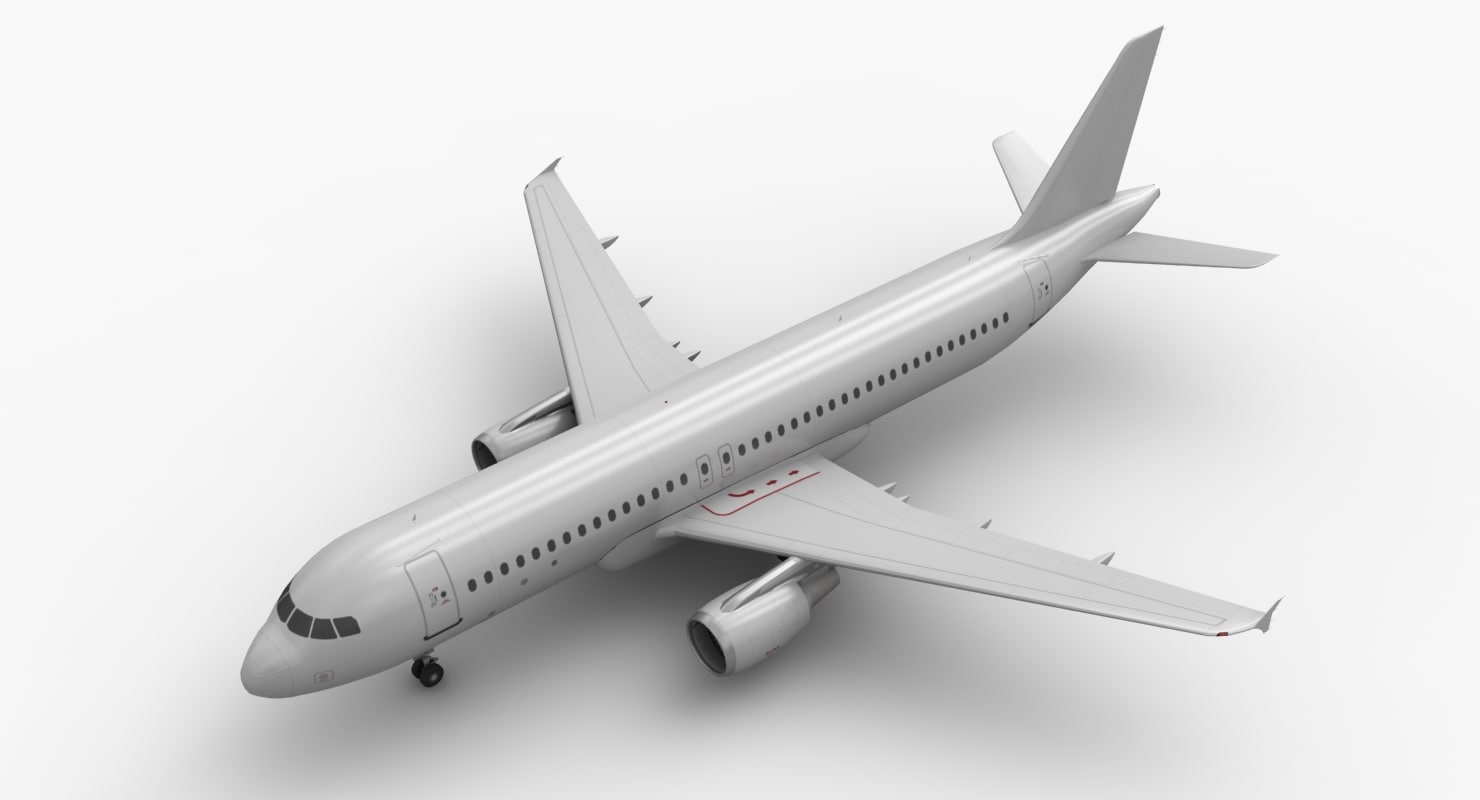 Airbus A320 Blank Animation 3d Model