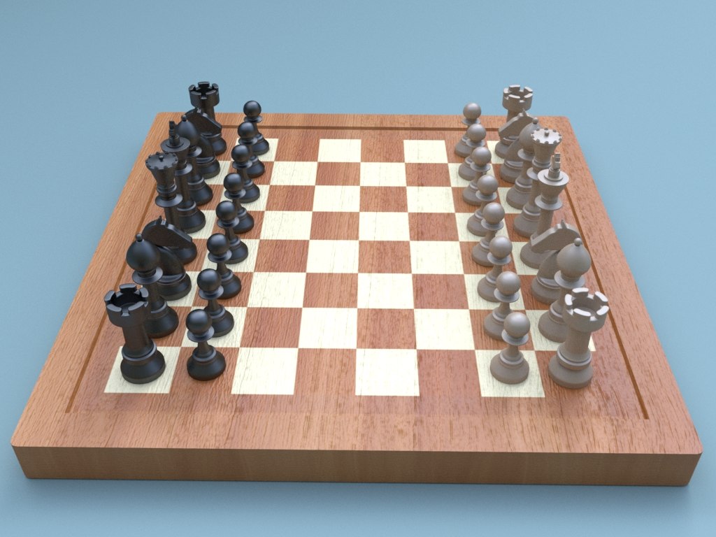 Chess Board 3d Ma