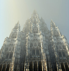 3d obj gothic architecture cathedral