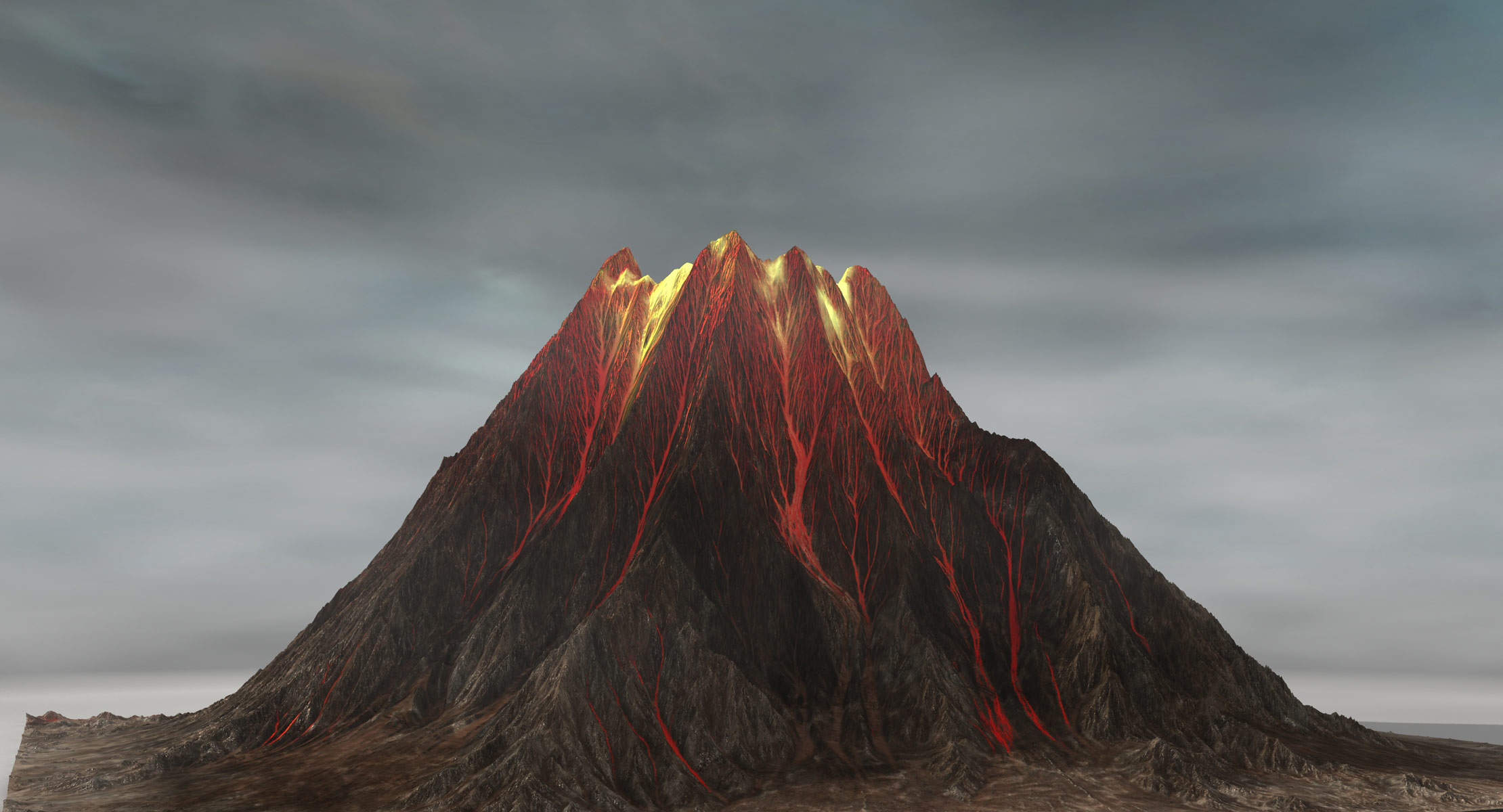 volcano mountain landscape max