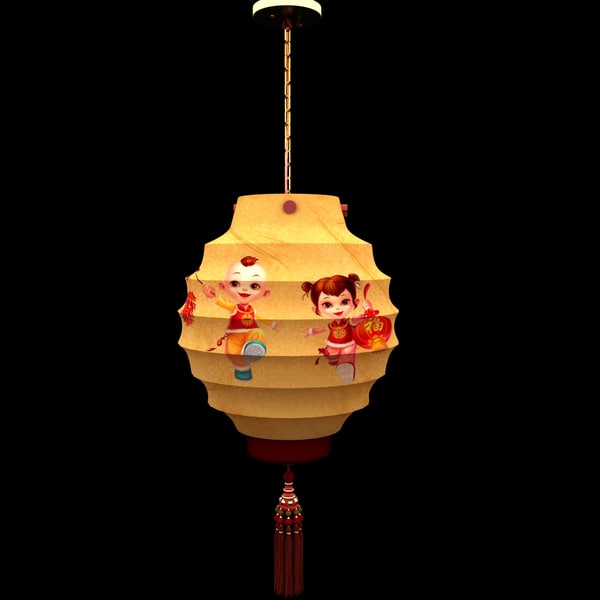 动画中国灯笼3d模型