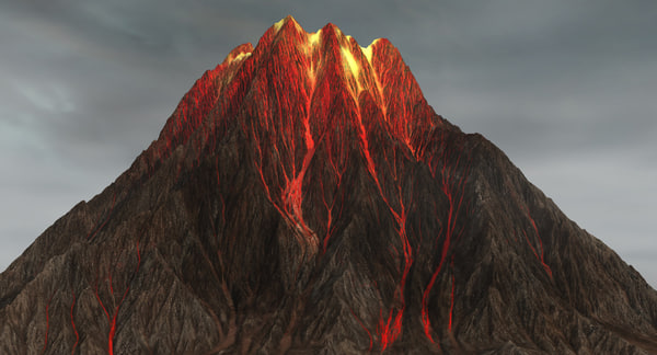 volcano mountain landscape max