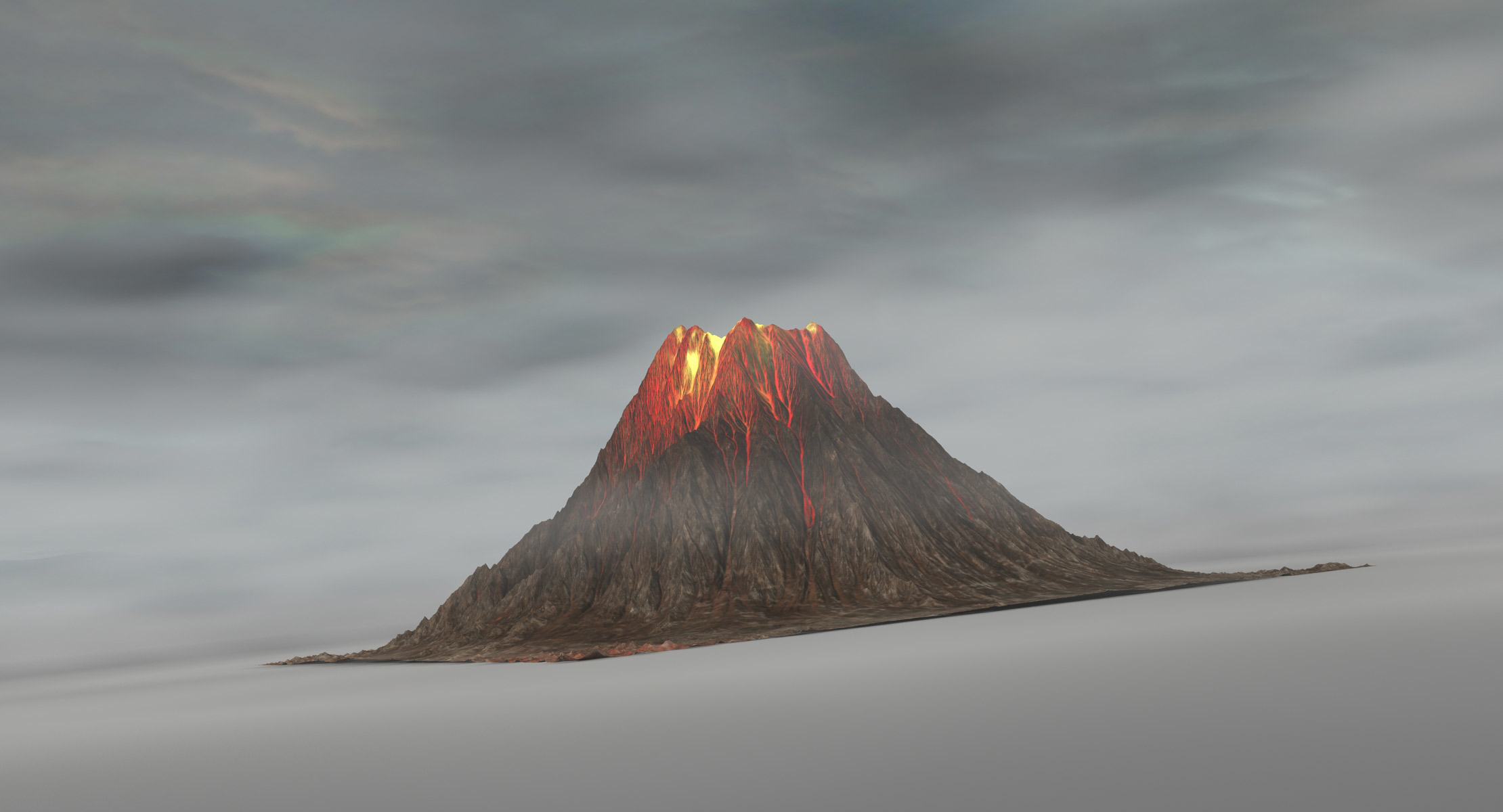 volcano mountain landscape max