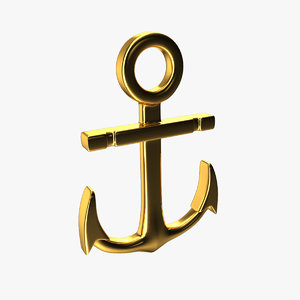 3d anchor pendant