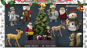 christmas ornaments pack 3d model