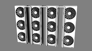 computer radiators 3d obj