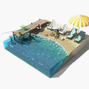 3d model sea scene