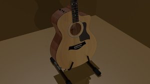 taylor guitar 3d model