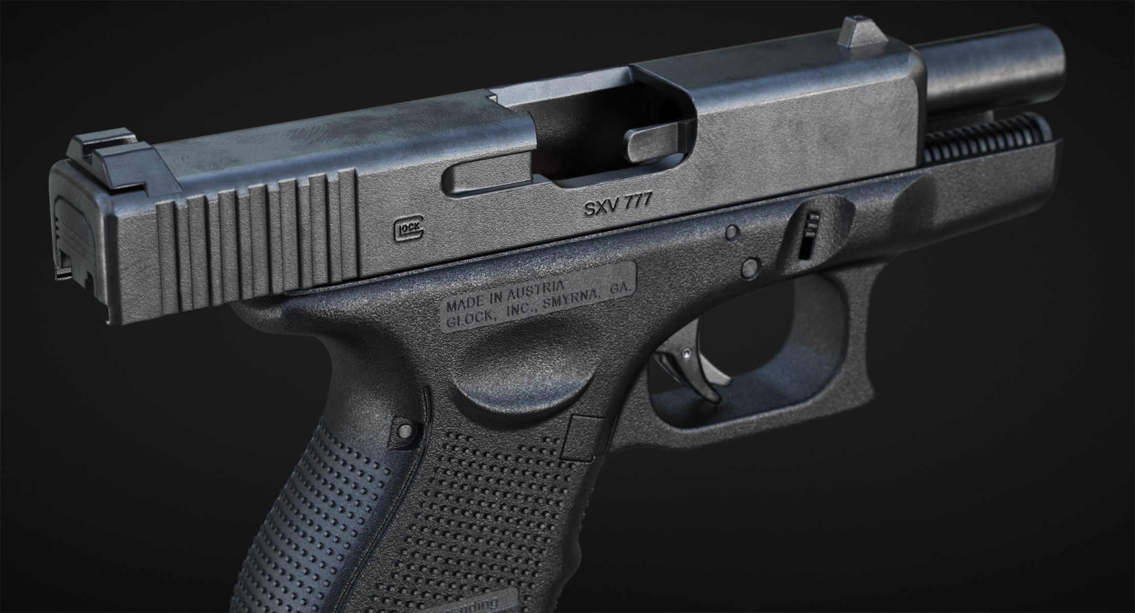 Gun Glock 26 Gen 3d Model 9382