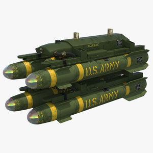 3d model agm-114 hellfire missile
