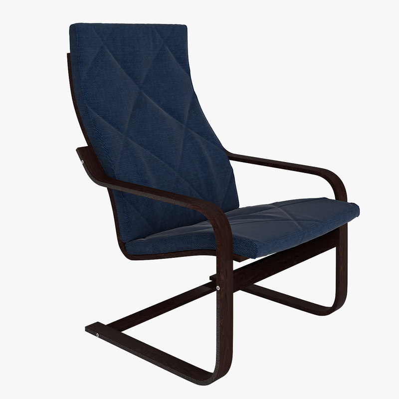 3d ikea chair poang