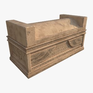 3d model egyptian sarcophagus - ready