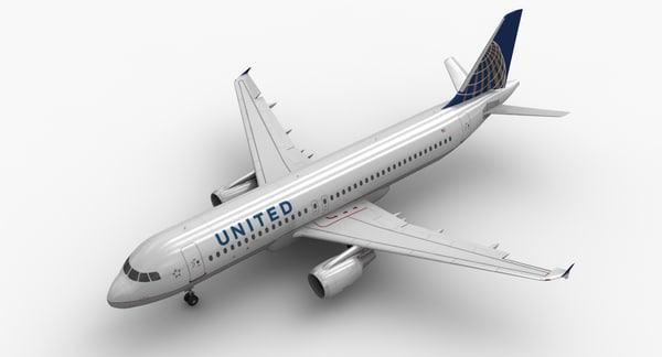 3ds Airbus A320 United Airlines