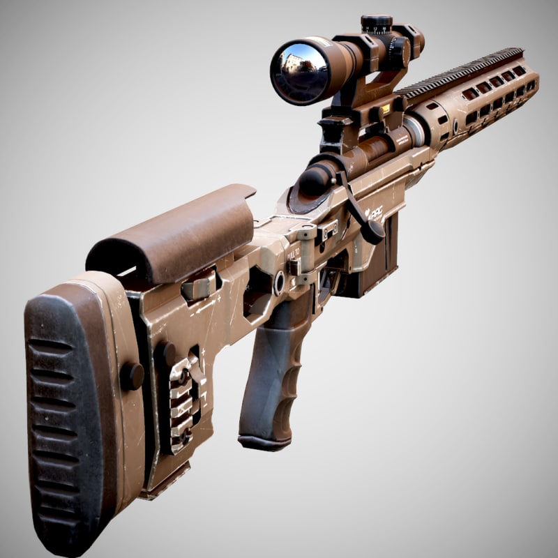 rifle remington 700 racs 3d model