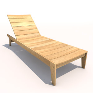 sun lounger - flatwood 3ds